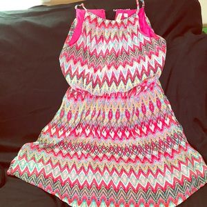 Chevron style spaghetti strap dress